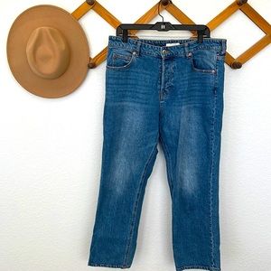 H&M straight leg high rise jeans